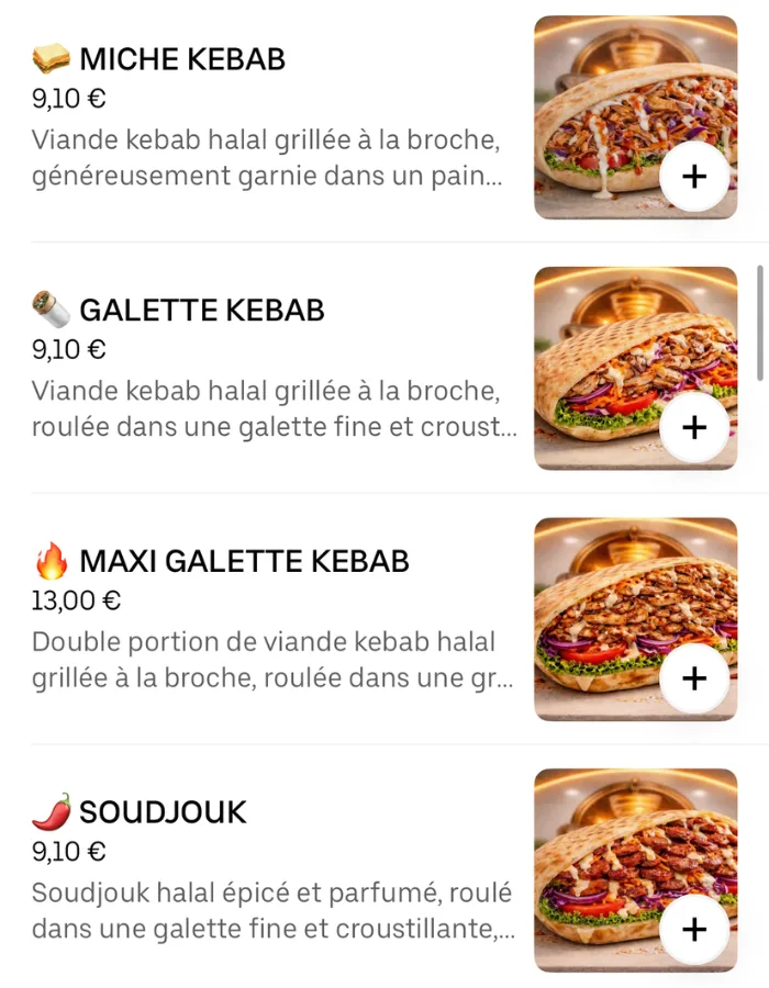 Visuel de plat généré par l'IA RestoLance
