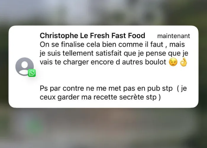 Témoignage client RestoLance : christophe fresh fast food